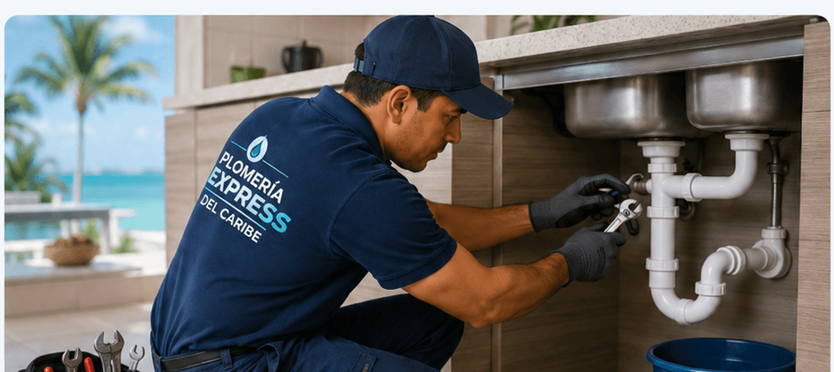 Representación visual de un servicio de plomería asociada a Casero Cancún